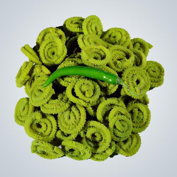 Green Chilli Murukku (Chakli Namkeen)