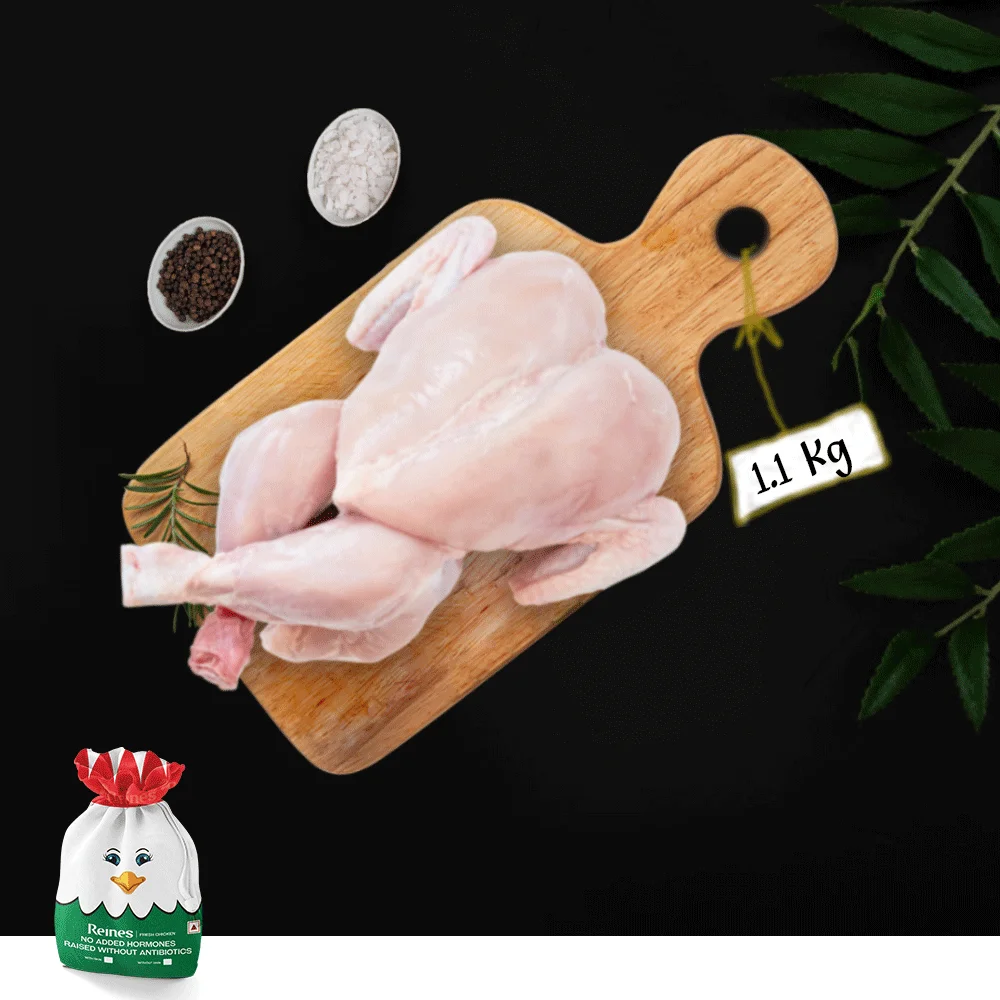 Meat Weight 1.1kg, Whole Chicken-Without Skin and Parts (Antibiotic free chicken)